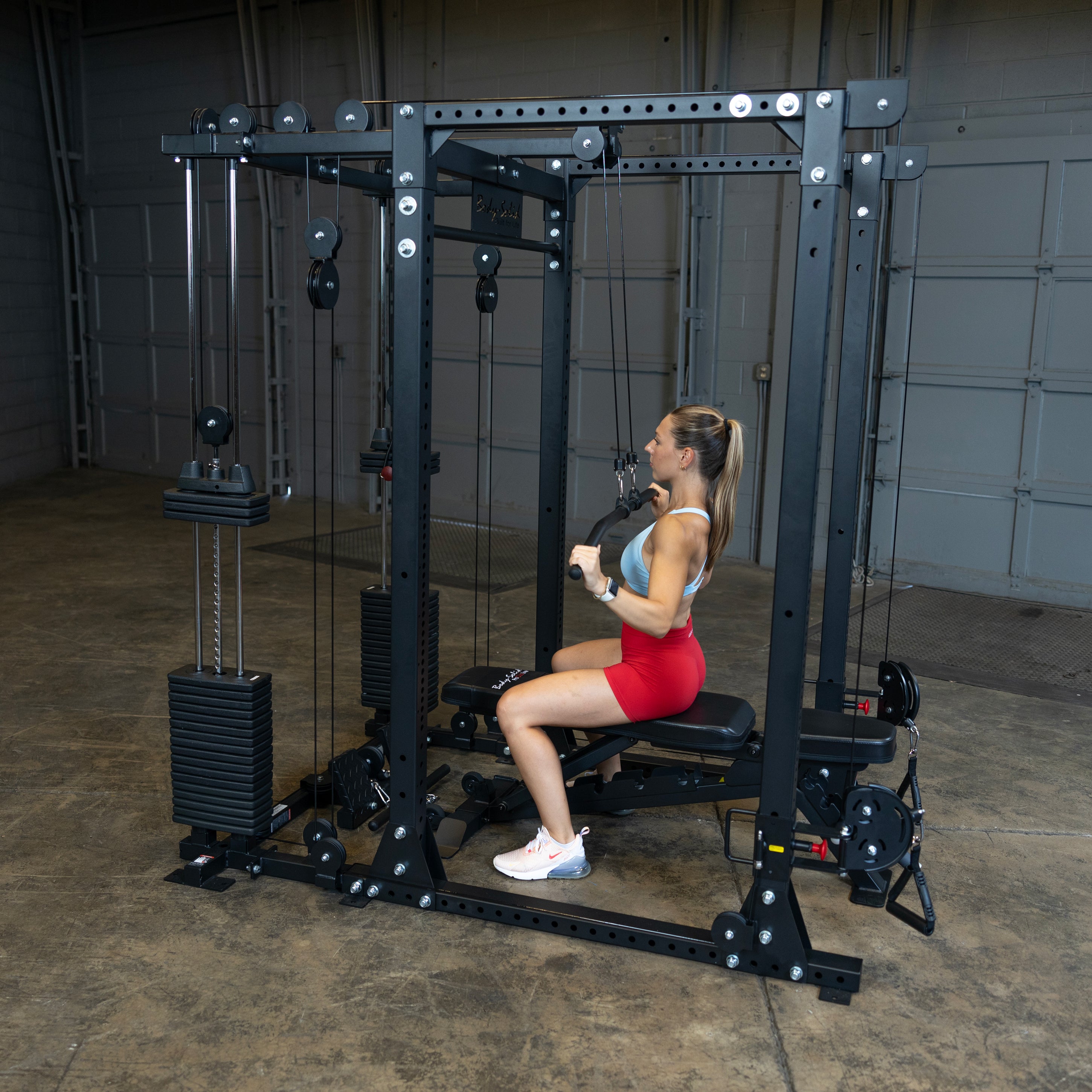 Body-Solid Functional Trainer Attachment with Weight Stacks GPRFTS