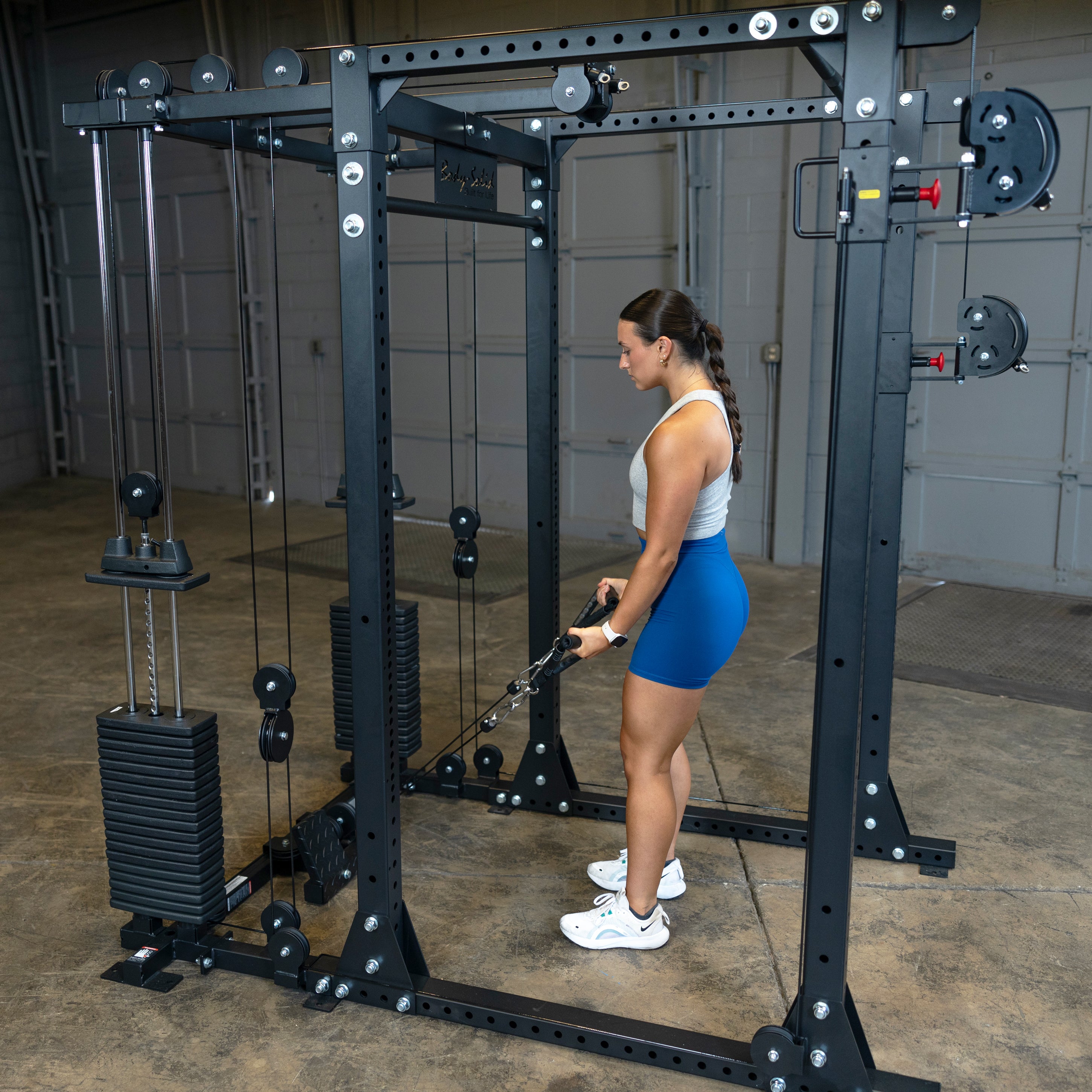 Body-Solid Functional Trainer Attachment with Weight Stacks GPRFTS