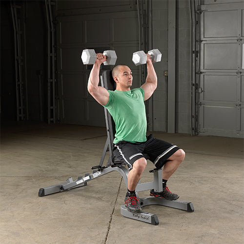 Body-Solid Banc professionnel plat, incliné-décliné GFID71B