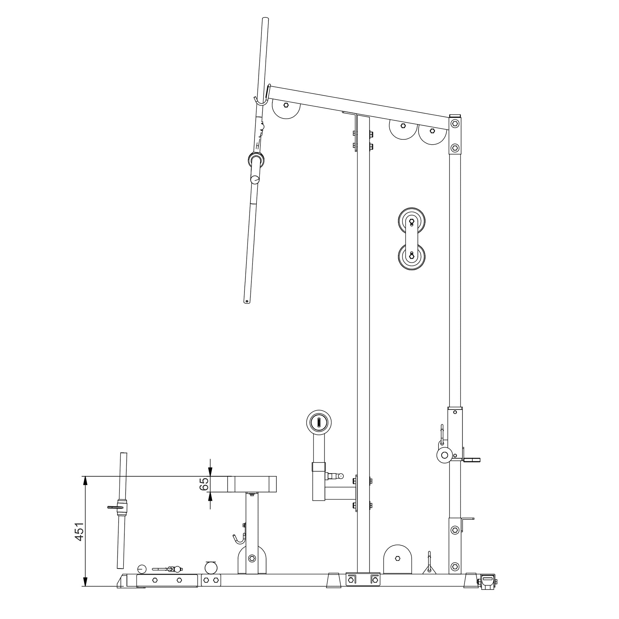 Body-Solid Double poste à tirage dorsal GLM83