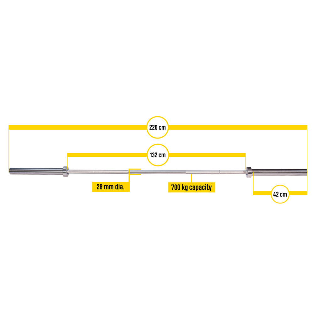 Body-Solid Olympic Power Bar 220 cm (Bronze, Silver, Gold) OLPB