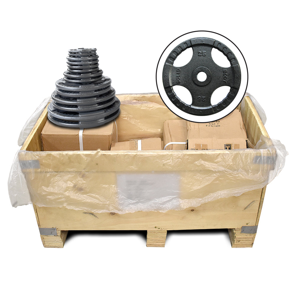 Body-Solid 120 kg Disques Olympiques 4 Grip fonte en Caisse OPTKS120