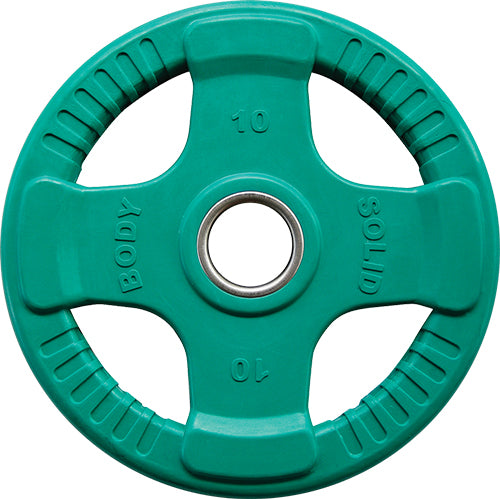 Body-Solid Disques olympiques 4 Grip en caoutchouc coloré ORCK