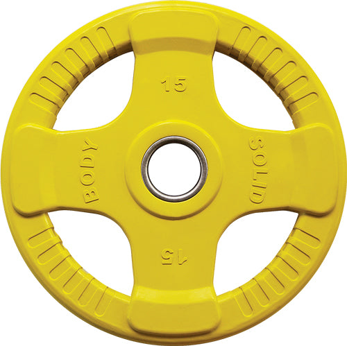 Body-Solid Disques olympiques 4 Grip en caoutchouc coloré ORCK