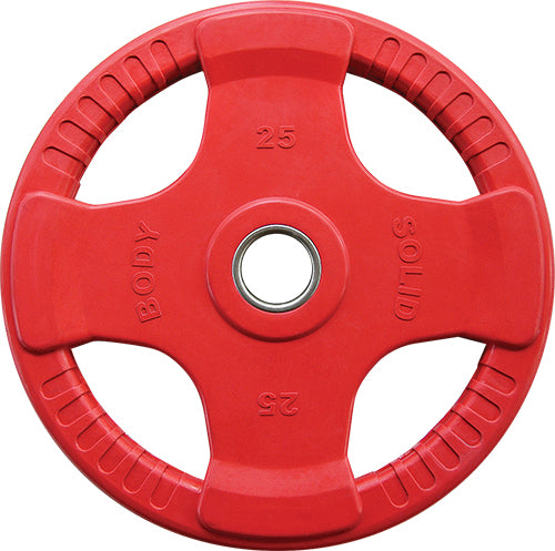 Body-Solid Disques olympiques 4 Grip en caoutchouc coloré ORCK