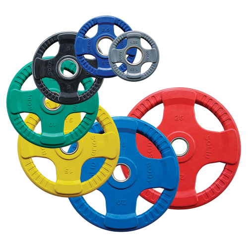 Body-Solid Disques olympiques 4 Grip en caoutchouc coloré ORCK