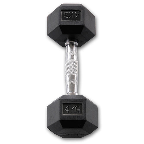 Body-Solid Haltère Hexagonale en caoutchouc HEXRU - Vendu par paire