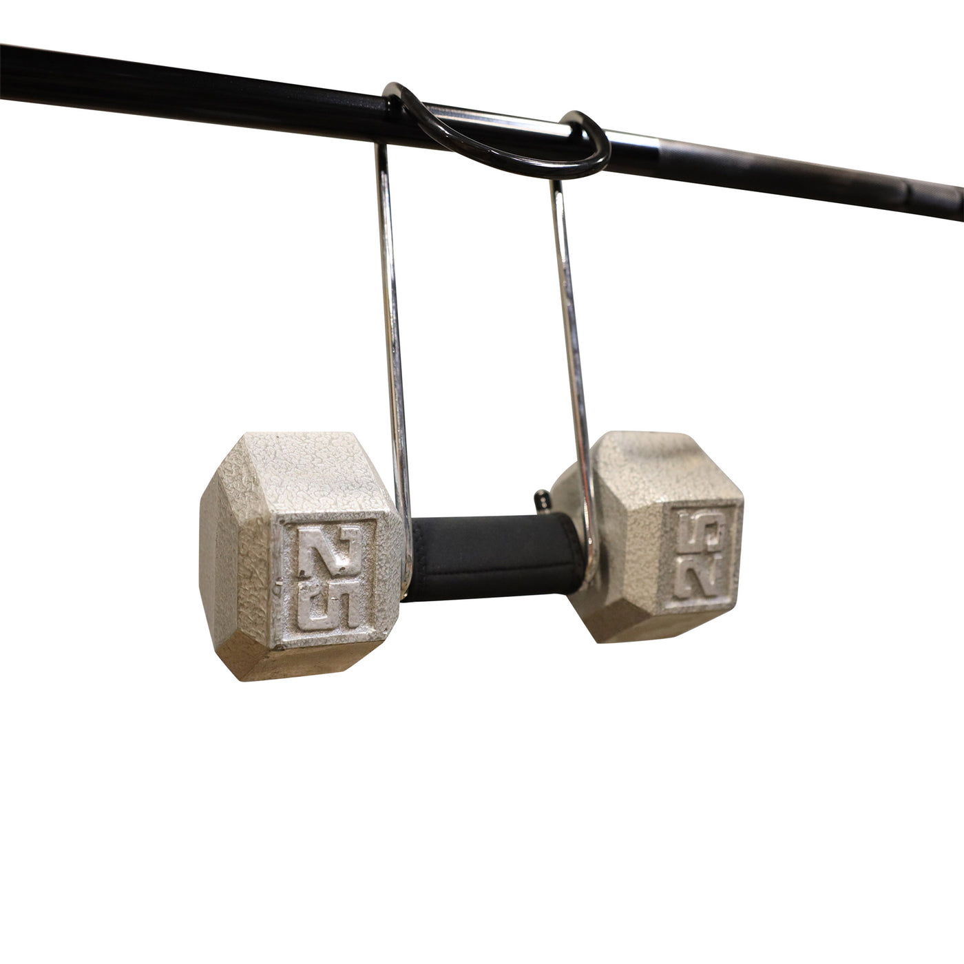 Pair of X-3 or TITAN Series Dumbbell Weight Bar Holders - Rated 225 LB Each  - J-Hook Style Mounting