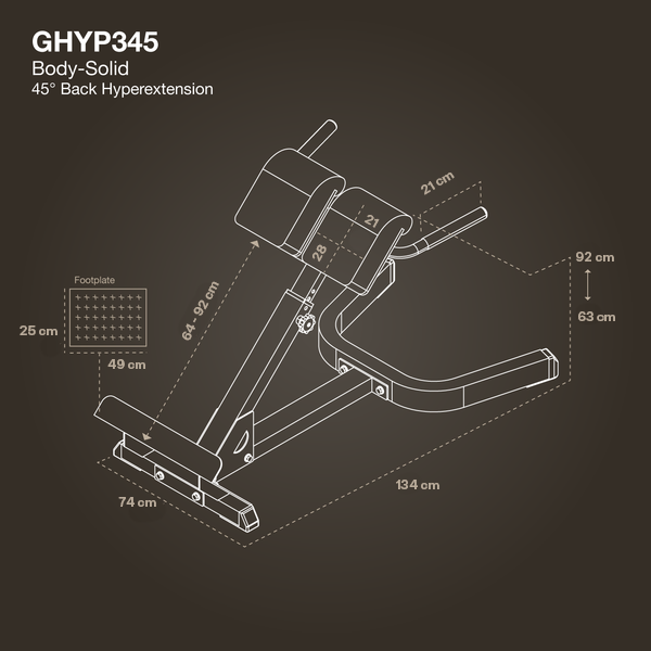 Body-Solid Hyper extension GHYP345B