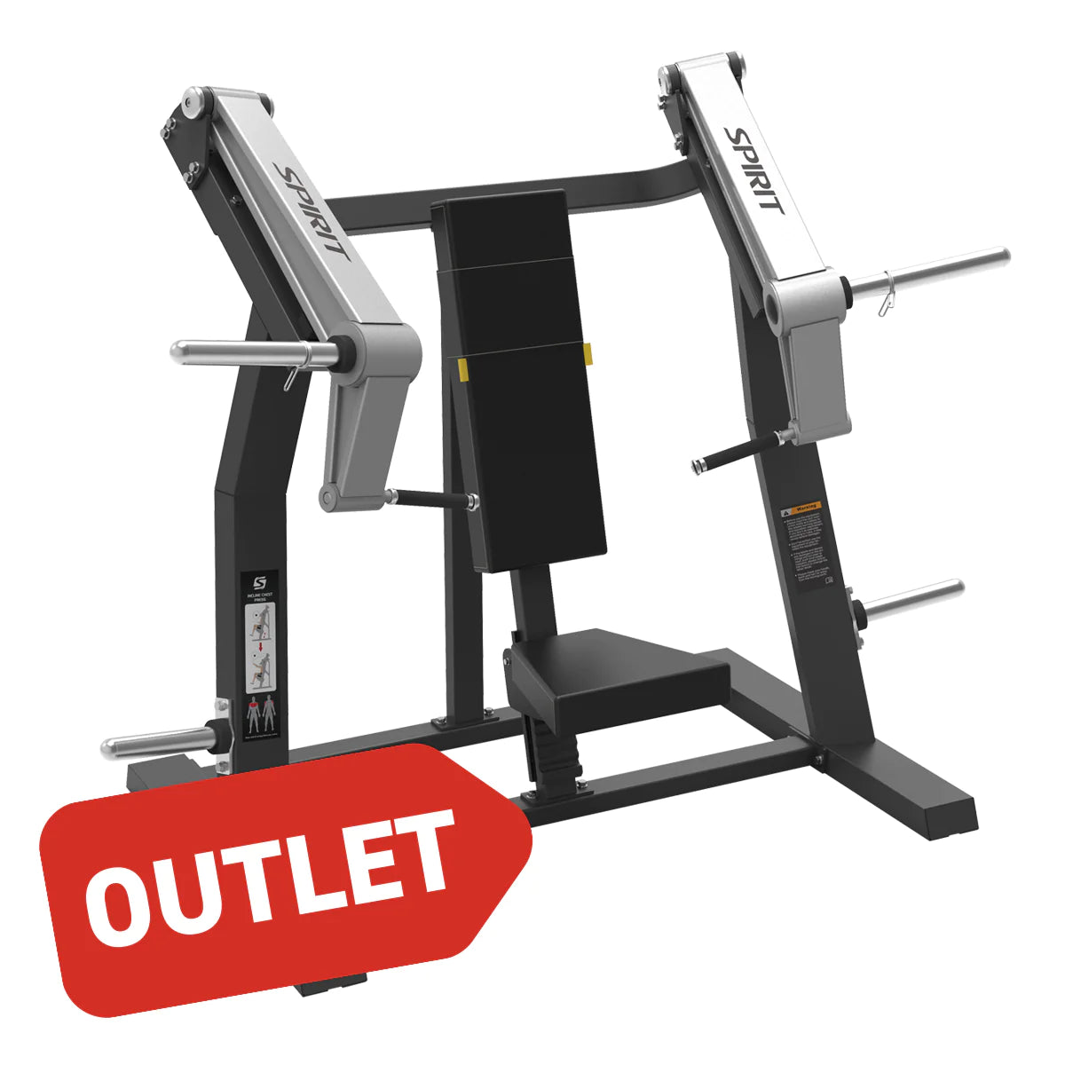 Outlet Spirit Fitness Plate Loaded Incline Chest Press SP 4504